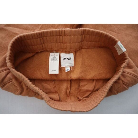 Aerie 0671-7915-287 Women's Sz XS Hazel Brown High Rise Fleece Dad Shorts - Picture 3 of 7